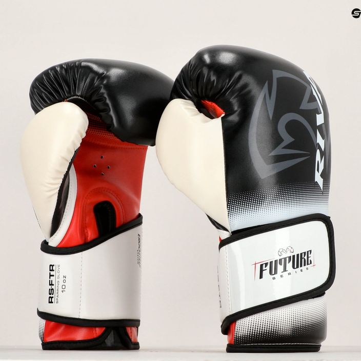 Rival RS-FTR Future Sparring γάντια πυγμαχίας μαύρο/λευκό/κόκκινο 10