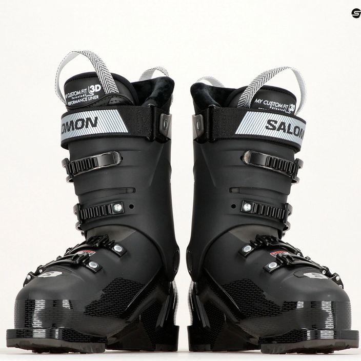 Γυναικείες μπότες σκι Salomon S Pro HV 90 W μαύρο/ασημί met./beluga 13