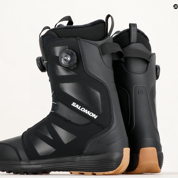 Ανδρικές μπότες snowboard Salomon Launch Boa SJ Boa μαύρο/μαύρο/λευκό 11