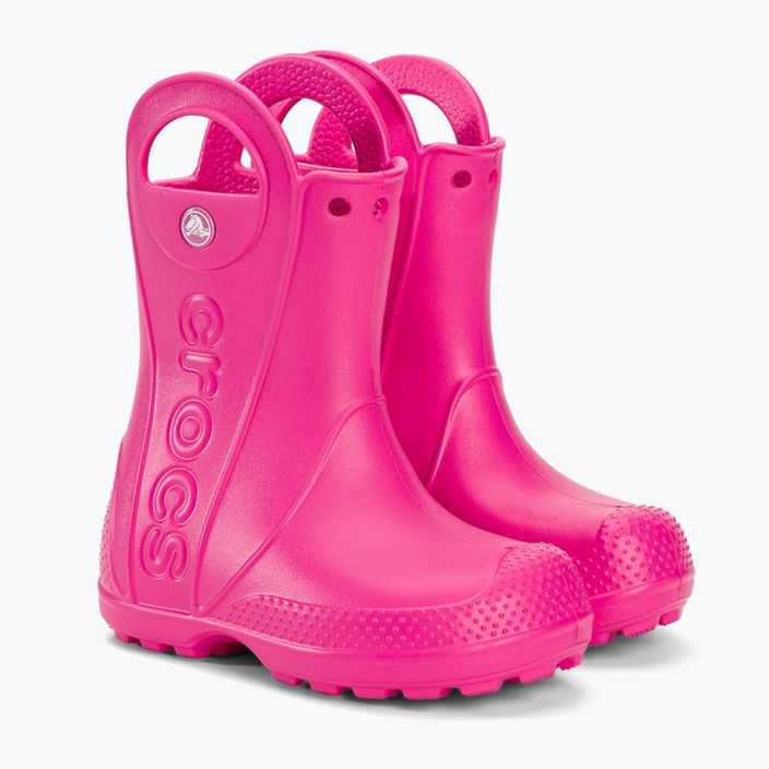 Crocs Handle Rain Boot Παιδικό καραμελένιο ροζ καλσόν 4