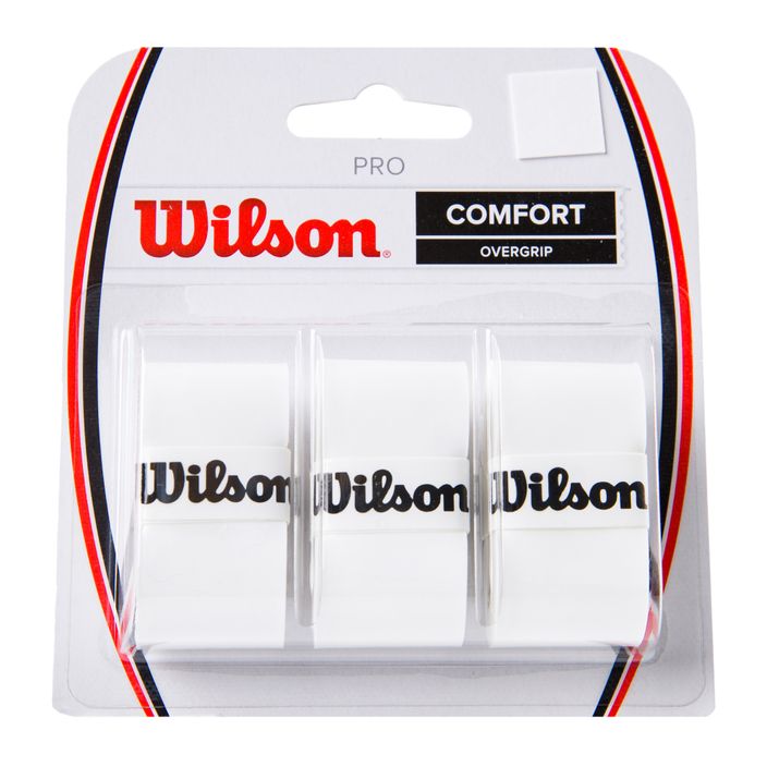 Wilson Pro Comfort Overgrip περιτύλιγμα ρακέτας τένις 3 τεμάχια λευκό WRZ4014WH+ 2