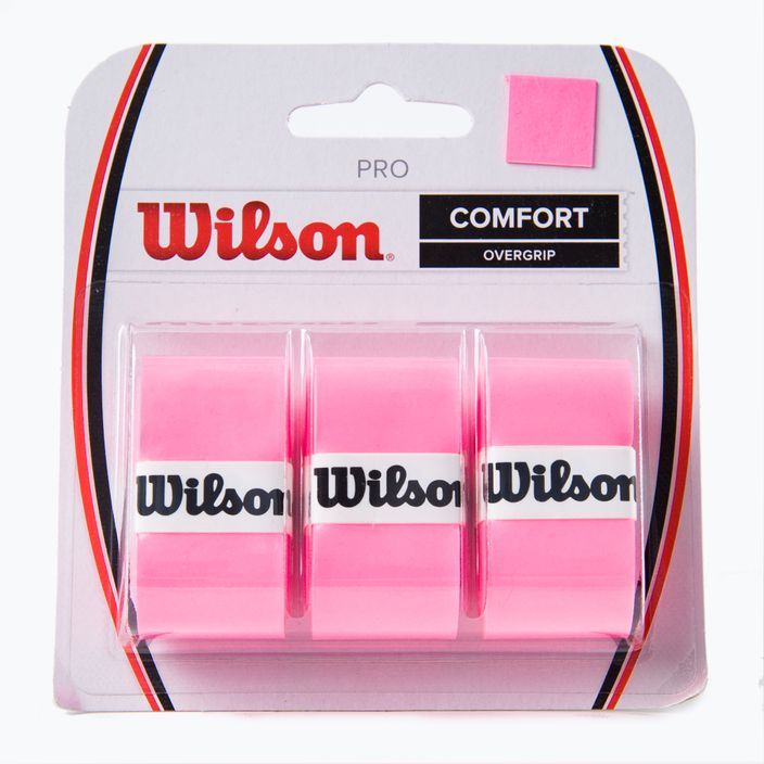Wilson Pro Comfort Overgrip περιτύλιγμα ρακέτας τένις 3 τεμάχια ροζ WRZ4014PK+