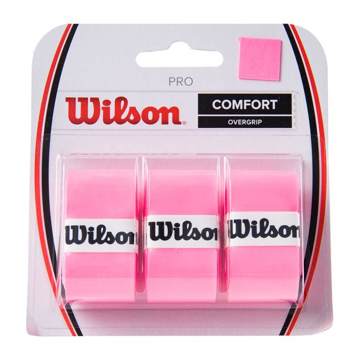 Wilson Pro Comfort Overgrip περιτύλιγμα ρακέτας τένις 3 τεμάχια ροζ WRZ4014PK+ 2