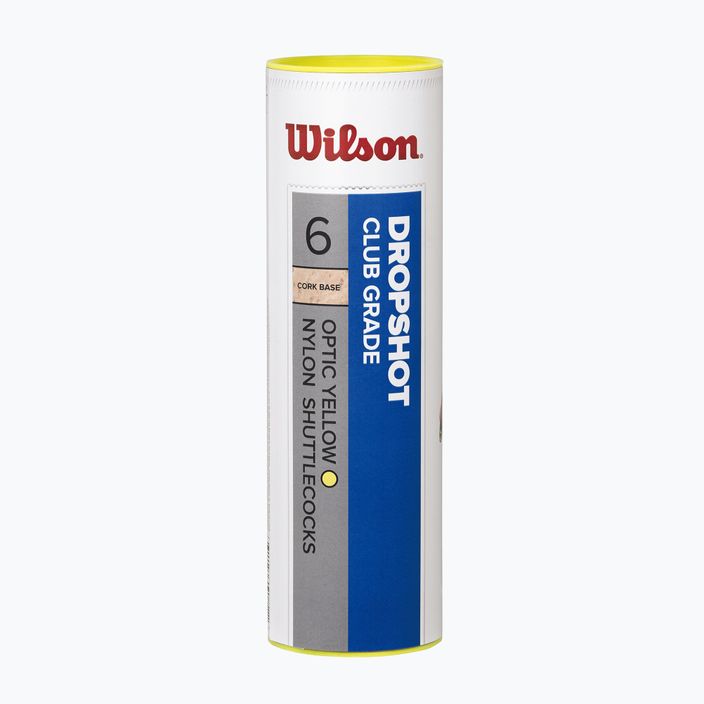 Wilson Dropshot 6 σαΐτες μπάντμιντον κίτρινες WRT6046YE+ 2