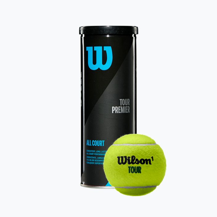 Wilson Tour Premier All Ct μπάλες τένις 3 τεμάχια κίτρινο WRT109400
