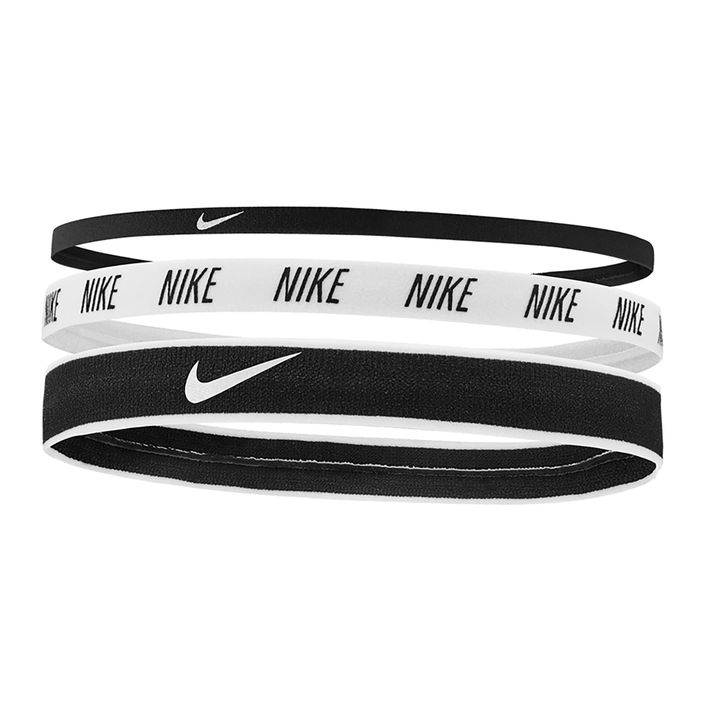 Nike Tidth headbands 3 τεμάχια μαύρο/λευκό/μαύρο 2