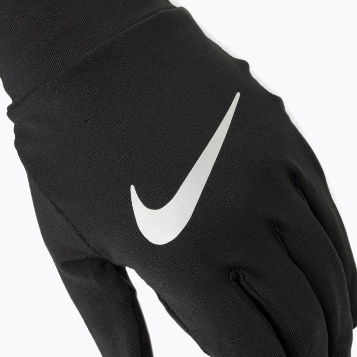 Ανδρικά γάντια τρεξίματος Nike Accelerate RG μαύρο/μαύρο/ασημί 4