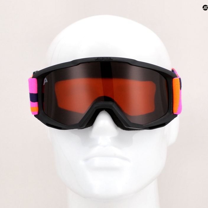 Alpina Piney παιδικά γυαλιά σκι μαύρο/ροζ ματ/πορτοκαλί 5