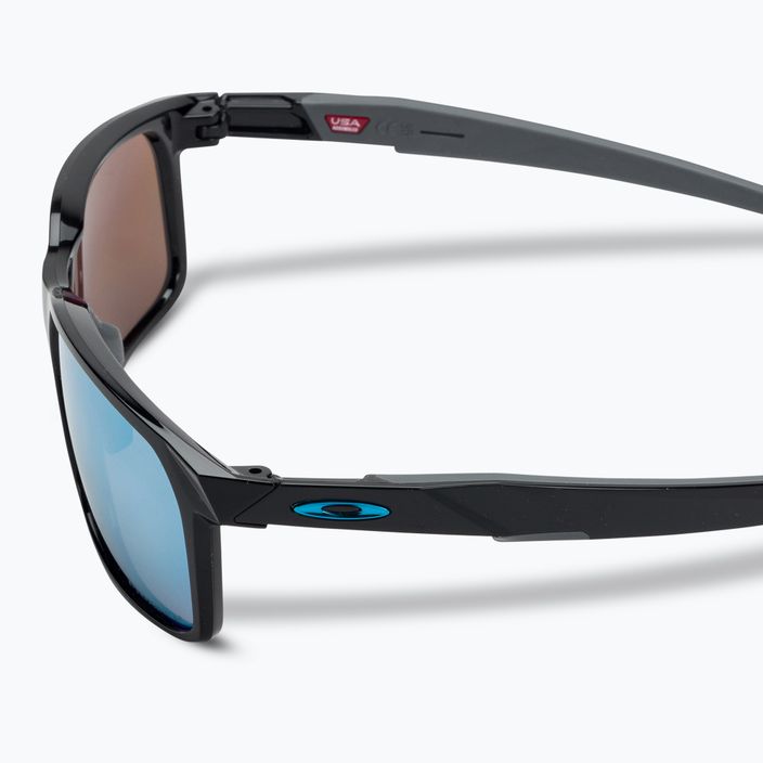 Γυαλιά ηλίου Oakley Portal X γυαλισμένο μαύρο/prizm βαθύ νερό πολωμένο 4
