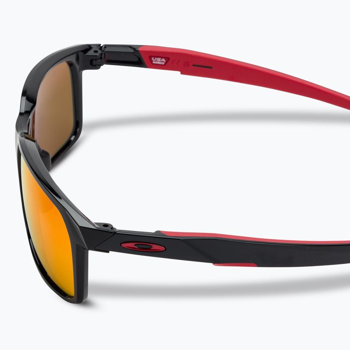Πολωτικά γυαλιά ηλίου Oakley Portal X γυαλισμένο μαύρο / ρουμπίνι prizm 4