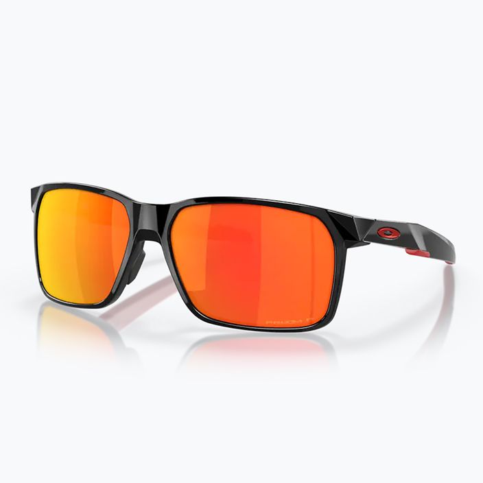 Πολωτικά γυαλιά ηλίου Oakley Portal X γυαλισμένο μαύρο / ρουμπίνι prizm 6