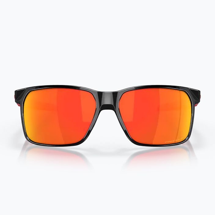 Πολωτικά γυαλιά ηλίου Oakley Portal X γυαλισμένο μαύρο / ρουμπίνι prizm 7