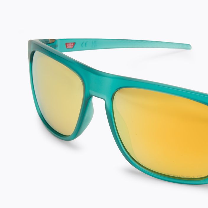 Oakley Leffingwell matte artic surf/prizm 24k πολωμένα γυαλιά ηλίου 0OO9100 5