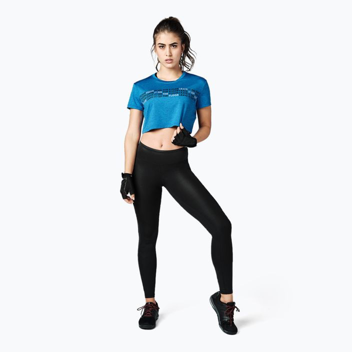 Γυναικείο προπονητικό t-shirt STRONG ID Crop Knit Tee μπλε Z1T02350 2