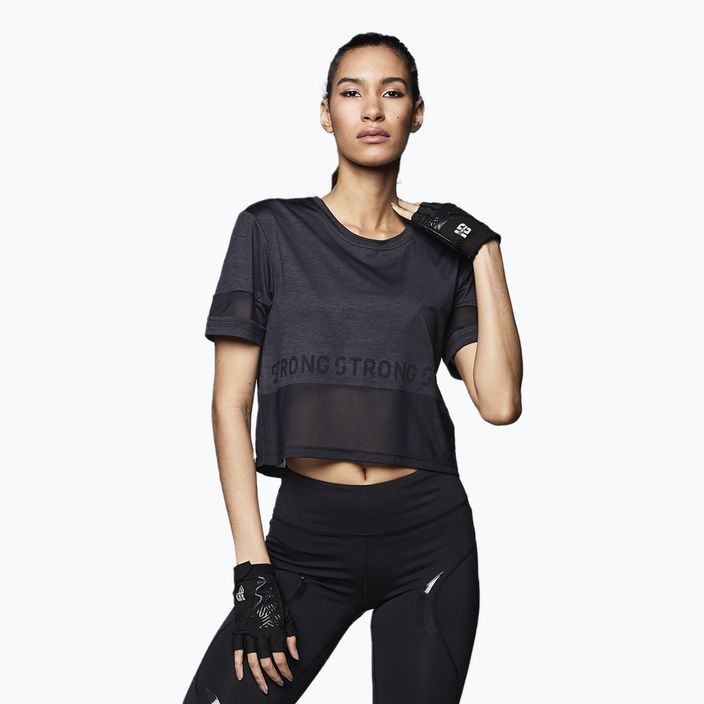 Γυναικείο προπονητικό t-shirt STRONG ID Varsity Style Knit μαύρο Z1T02351