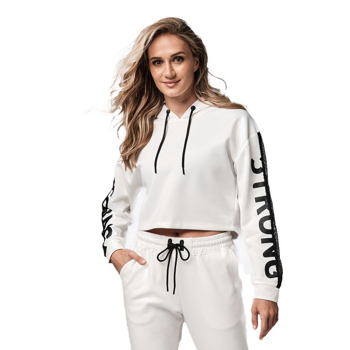 Γυναικείο STRONG ID Branded Crop φούτερ λευκό Z1T02502