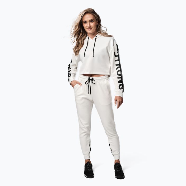 Γυναικείο STRONG ID Branded Crop φούτερ λευκό Z1T02502 2