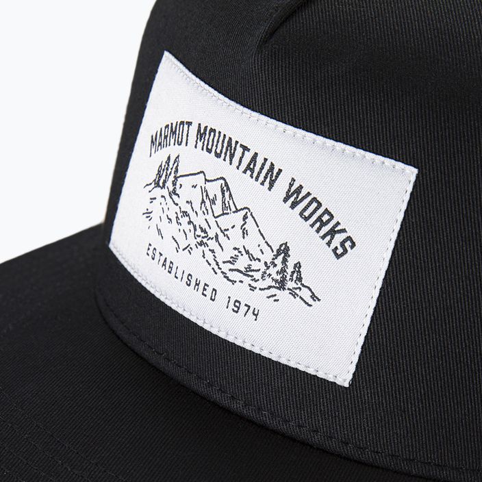 Marmot Trucker ανδρικό καπέλο μπέιζμπολ μαύρο και άσπρο 174301007ONE 4