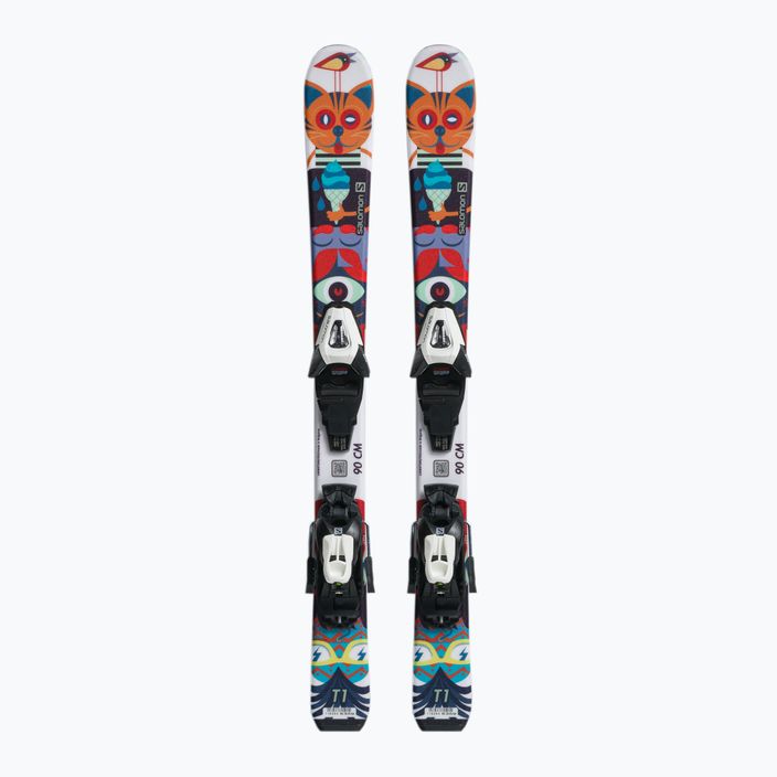 Παιδικά χιονοδρομικά σκι Salomon T1 XS + C5 χρώμα L40891100