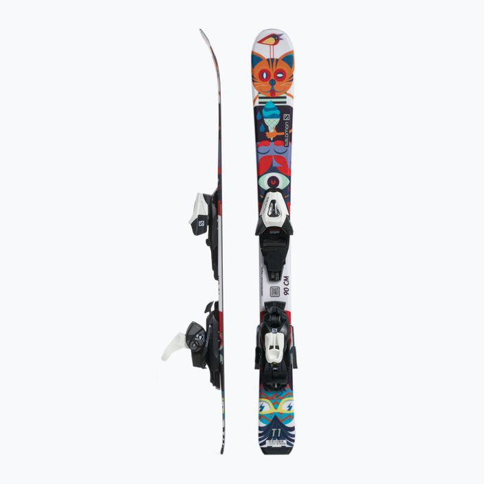 Παιδικά χιονοδρομικά σκι Salomon T1 XS + C5 χρώμα L40891100 2
