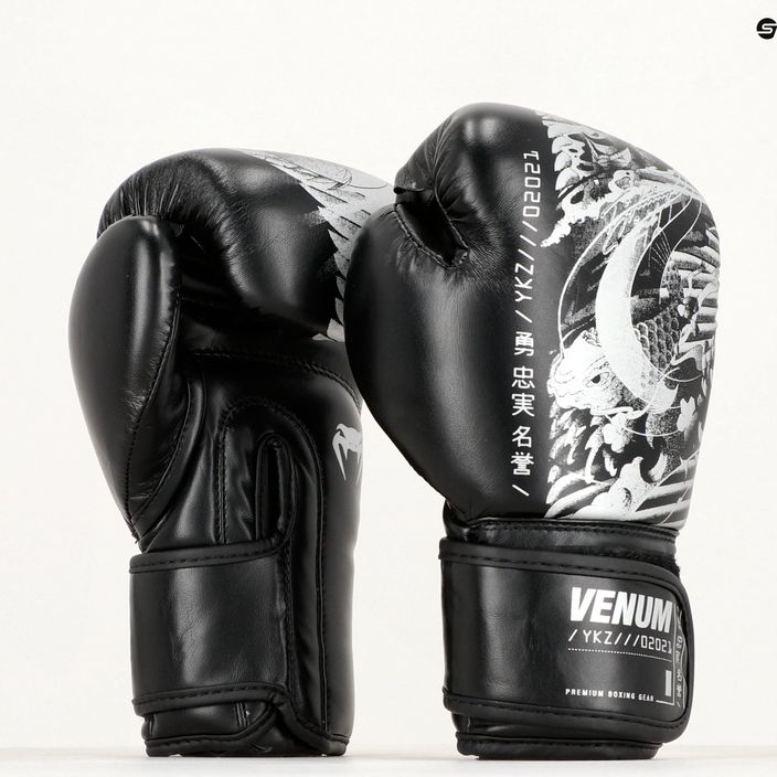 Venum YKZ21 Boxing μαύρα/λευκά παιδικά γάντια πυγμαχίας 12