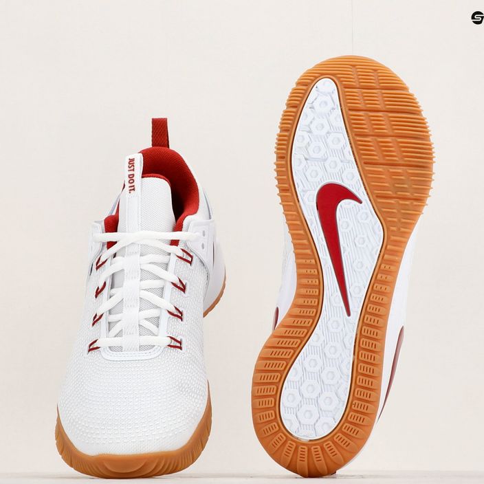 Nike Air Zoom Hyperace 2 LE λευκό/ομαδικό βυσσινί λευκό παπούτσια βόλεϊ 8