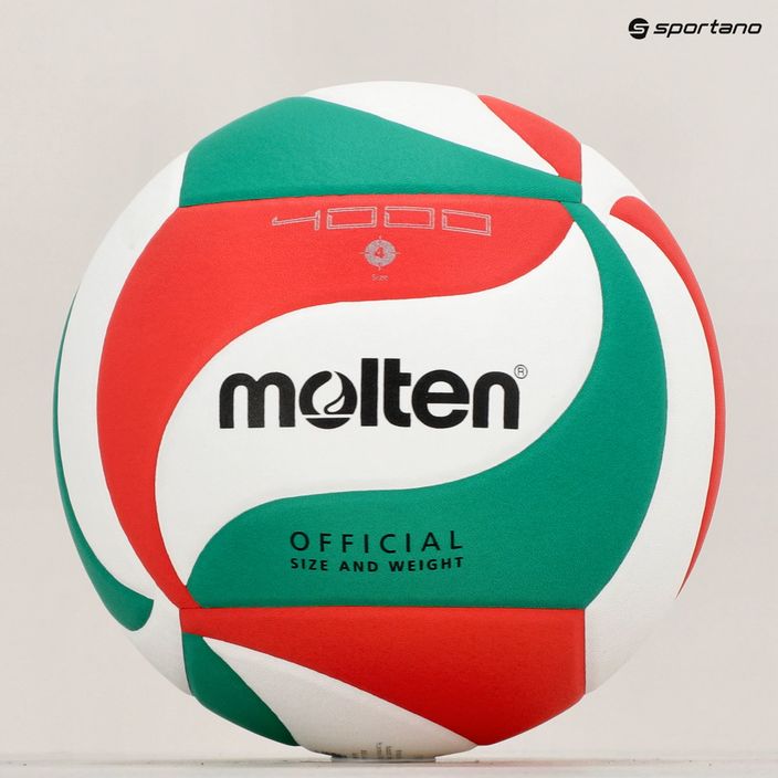 Molten volleyball V4M4000-4 λευκό/πράσινο/κόκκινο μέγεθος 4 6