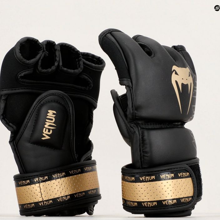 Venum Impact 2.0 μαύρα/χρυσά γάντια MMA 14