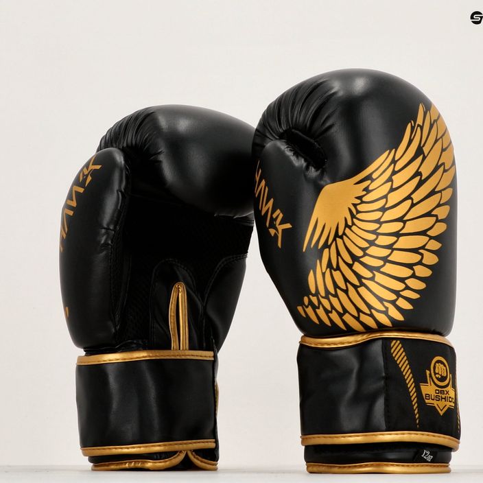 Γάντια πυγμαχίας DBX BUSHIDO "HAWK" Active Clima μαύρο και χρυσό B-2v17 7