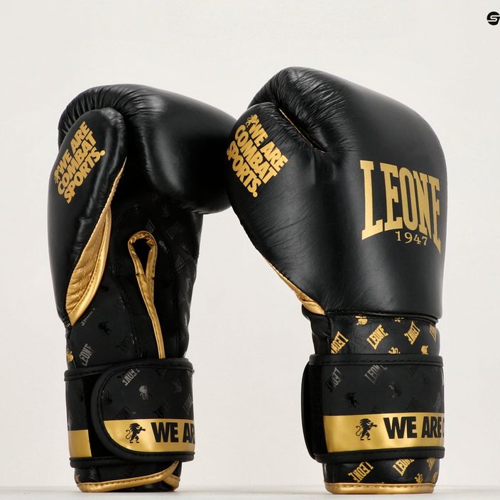 Γάντια πυγμαχίας LEONE 1947 Dna μαύρο/χρυσό GN220 10