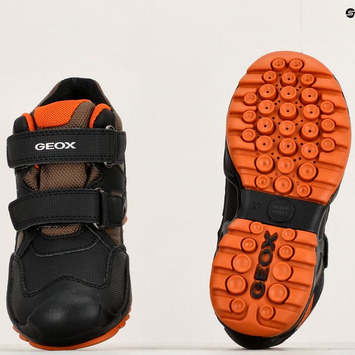 Geox New Savage Abx junior παπούτσια μαύρο/σκούρο πορτοκαλί 15