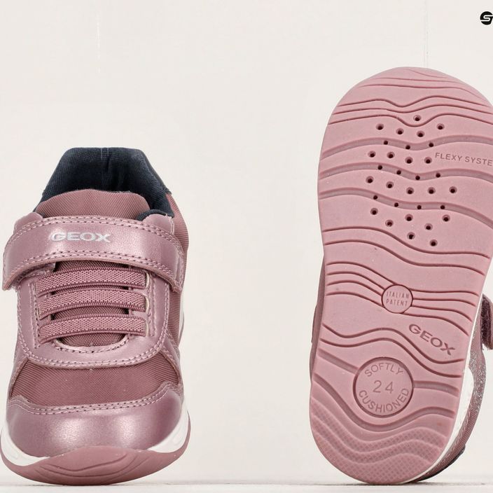 Geox Rishon σκούρο ροζ/μαύρο παιδικά παπούτσια 15