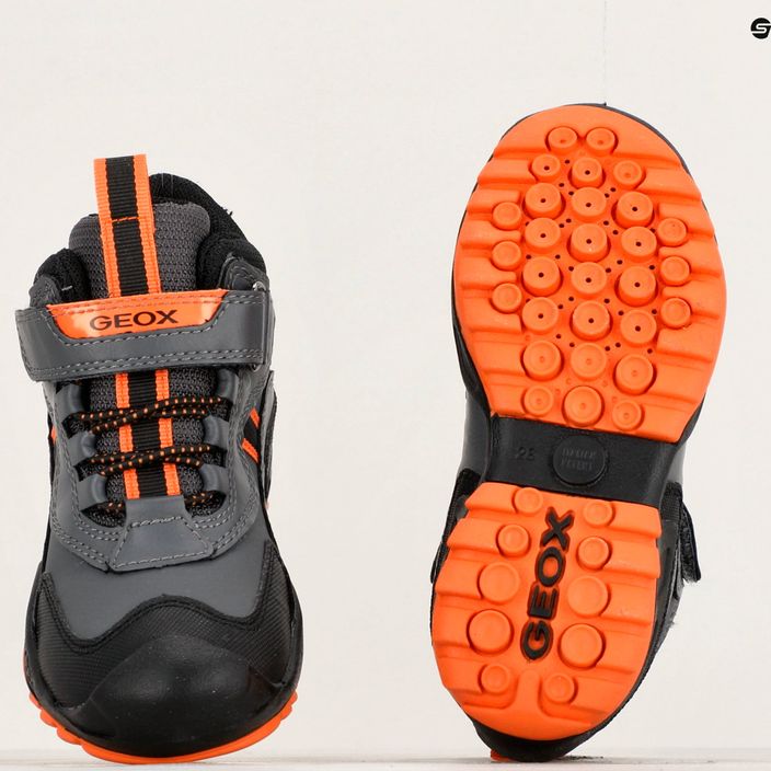 Geox New Savage Abx junior παπούτσια σκούρο γκρι/πορτοκαλί 15
