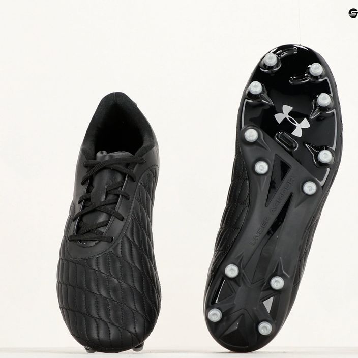 Under Armour Magnetico Select 3.0 FG ποδοσφαιρικά παπούτσια μαύρα/μεταλλικό ασήμι 8