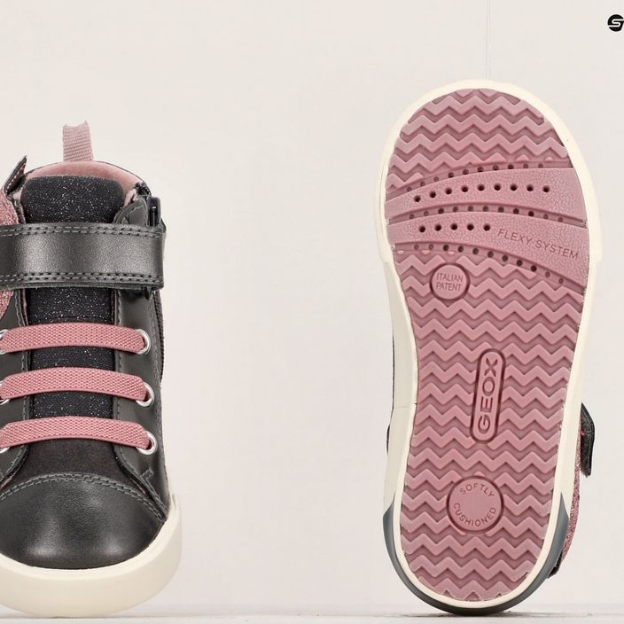 Geox Kilwi σκούρο γκρι/ροζ παιδικά παπούτσια 16