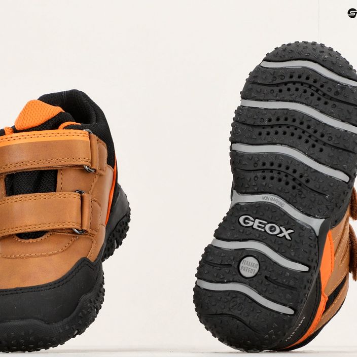Geox Baltic Abx καπνός/πορτοκαλί παιδικά παπούτσια 8