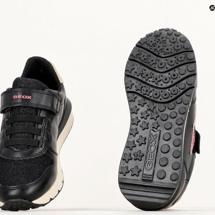 Geox Fastics παιδικά παπούτσια μαύρο/σκούρο ροζ 15