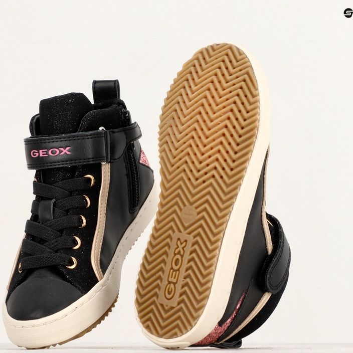 Geox Kalispera μαύρο/σκούρο ροζ παιδικά παπούτσια 15