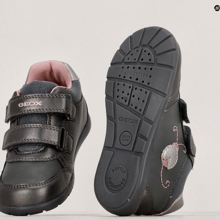 Geox Elthan σκούρο γκρι/σκούρο ασημί παιδικά παπούτσια 15