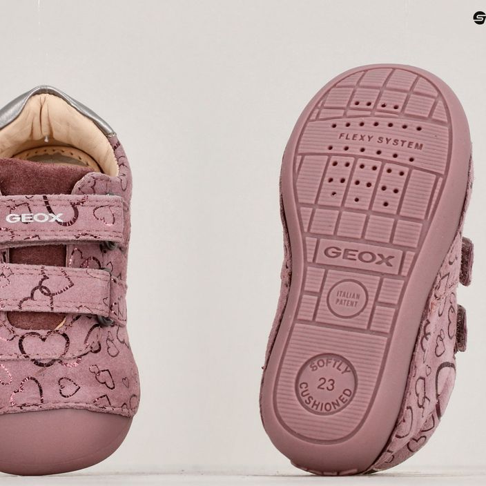 Geox Tutim σκούρο ροζ/ασημί παιδικά παπούτσια 15