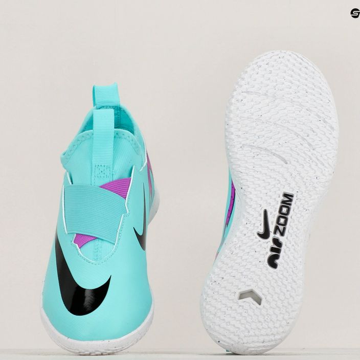Παιδικά ποδοσφαιρικά παπούτσια Nike Jr Zoom Mercurial Vapor 15 Academy IC hyper turquoise/μαύρο/λευκό/φούξια όνειρο 8