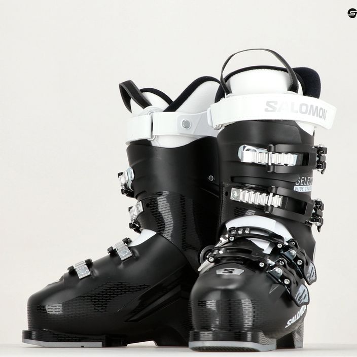 Γυναικείες μπότες σκι Salomon Select Wide Cruise 60 W μαύρο/λευκό/λευκό 9