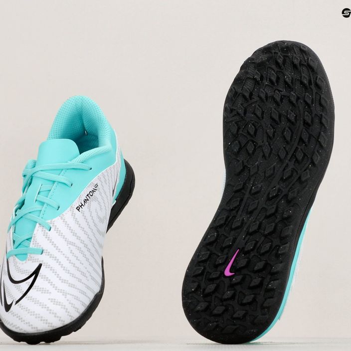 Παιδικά ποδοσφαιρικά παπούτσια Nike JR Phantom GX Club TF hyper turquoise/fuchsia dream/white/black 8
