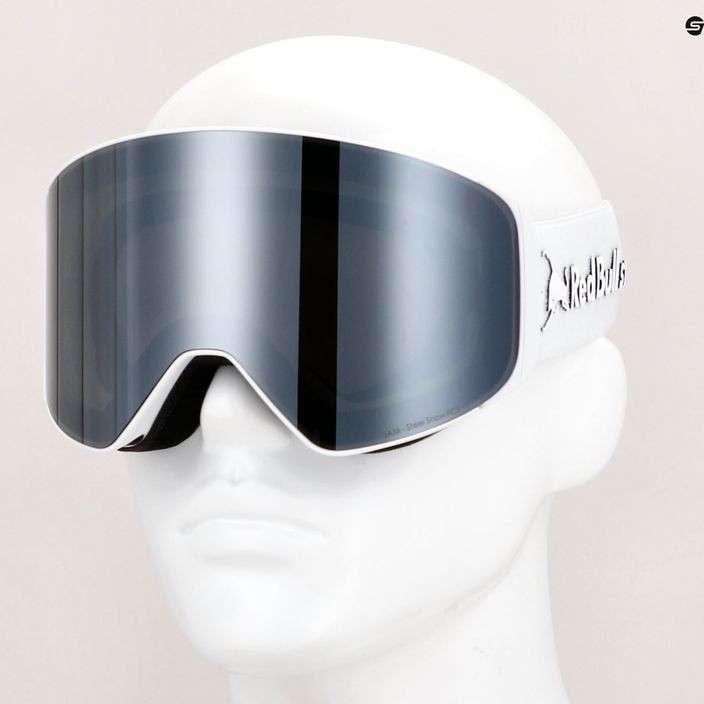 Γυαλιά σκι Red Bull SPECT Jam S3 + Ανταλλακτικός φακός S2 ματ λευκό/λευκό/καπνός/ασημί καθρέφτης/συννεφιασμένο χιόνι 4