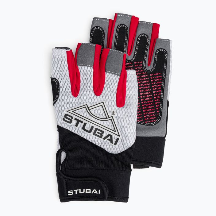 STUBAI γάντια αναρρίχησης Eternal 3/4 Finger λευκό και κόκκινο 950072