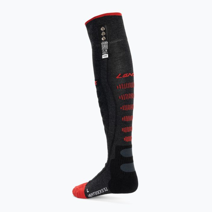 Lenz Heat Sock 5.1 Toe Cap Regular Fit γκρι-κόκκινες κάλτσες σκι 1070 2