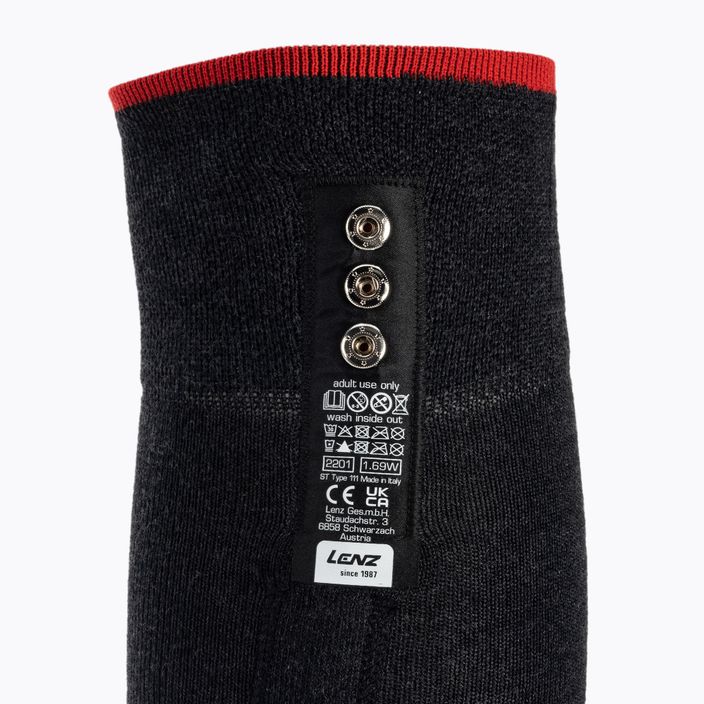 Lenz Heat Sock 5.1 Toe Cap Regular Fit γκρι-κόκκινες κάλτσες σκι 1070 3