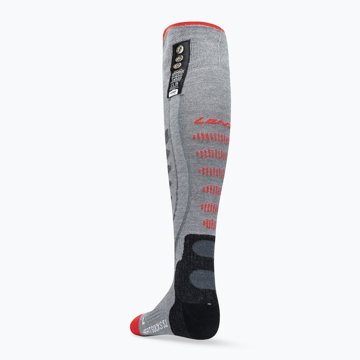 Lenz Heat Sock 5.1 Toe Cap Slim Fit γκρι/κόκκινες κάλτσες σκι 2