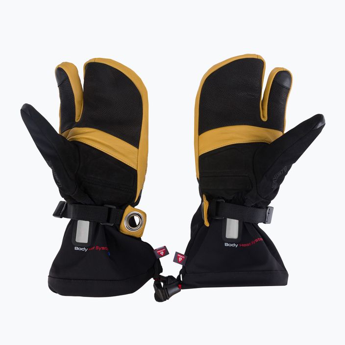 Lenz Heat Glove 8.0 Finger Cap Lobster θερμαινόμενο γάντι σκι μαύρο και κίτρινο 1207 4