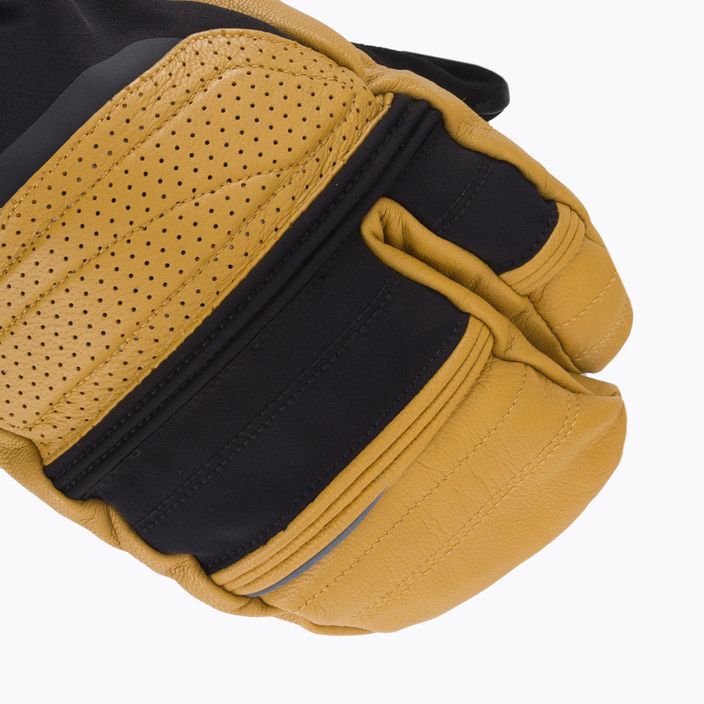 Lenz Heat Glove 8.0 Finger Cap Lobster θερμαινόμενο γάντι σκι μαύρο και κίτρινο 1207 5
